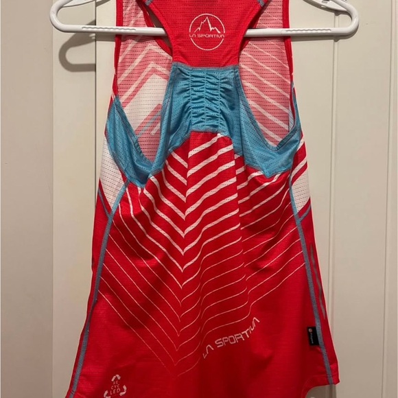 La Sportiva Women's Red and Blue Tank Top - Picture 2 of 3